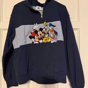 Disney Navy Sweatshirt with Character Embroidery
